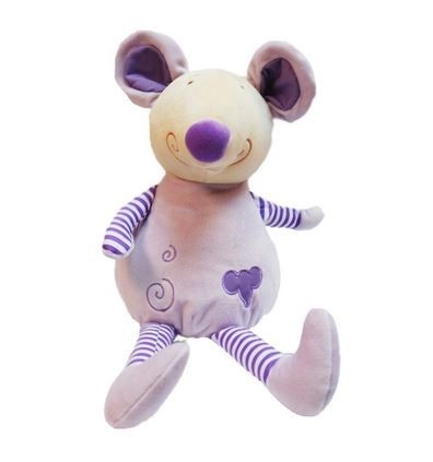 Myszka Figusia fioletowa z fioletowym noskiem 25 cm (4667b)