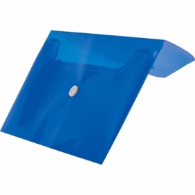 Teczka/koperta plastikowa na guzik Tetis DL - niebieska (BT612-N)