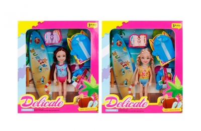 Lalka mini z akcesoriami plażowymi