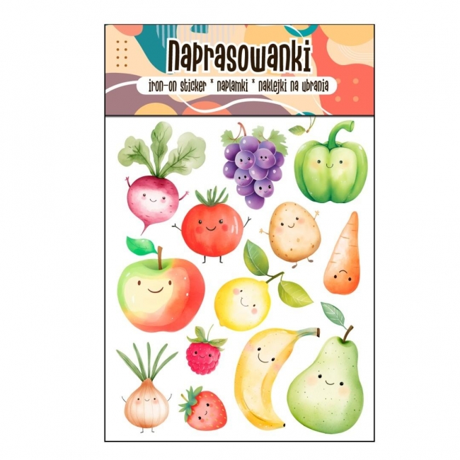 Naprasowanki Termo Naklejki na Ubrania Owoce...