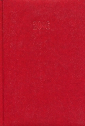 Kalendarz 2016 Książkowy tygodniowy A5 bordo - <br />