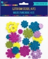 Naklejki z pianki brokat - kwiaty, 40 szt. (KSPI-046) KSPI-046