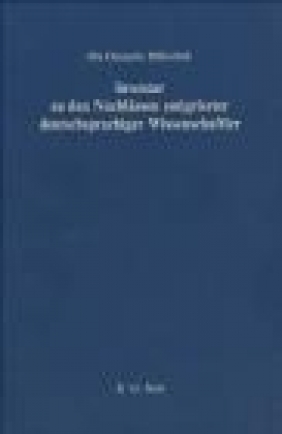 Inventar Nachlassen Emigriert Deutschsprachiger Wissen 2 vol