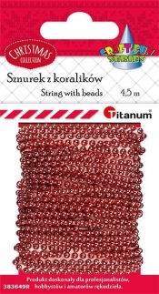Sznurek z koralików czerwony (412437)