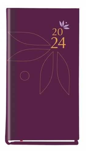 Kalendarz tygodniowy Koliber 2024, kieszonkowy - fioletowy (T-320F-06)