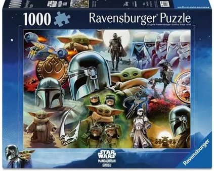 Puzzle 2D: Mandolorian i Grogu 1000 el.