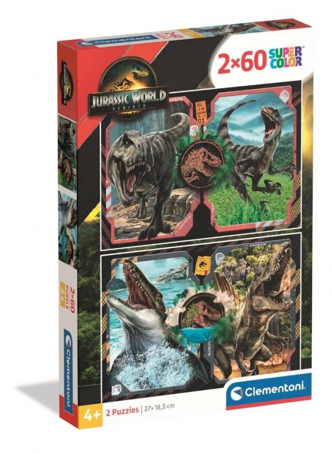<img src='https://webimage.pl/pics/308/8/d8005125248308.jpg' style='height:440px' /> Puzzle 2x60 Super kolor Jurassic World