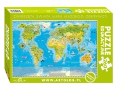 Puzzle edukacyjne 260 Zwierzęta świata Mapa młodego odkrywcy (8308) - <br />