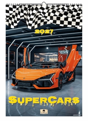 Kalendarz 2027 A3 ścienny - super cars
