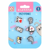Przypinki Kotki 6szt
