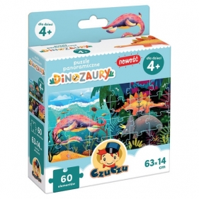 CzuCzu, Puzzle panoramiczne 60 el. - Dinozaury