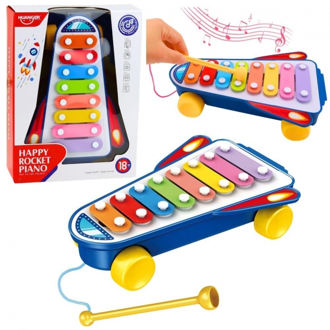 Cymbałki rakieta na kółkach