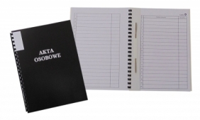 Teczka do akt osobowych Warta ABCD niezadrukowana A4 - czarny 250 g 230 mm x 310 mm (1824-339-005)