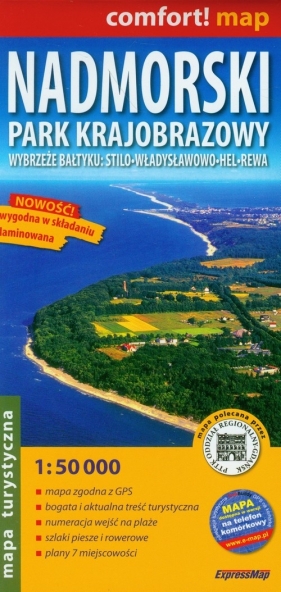 Nadmorski Park Krajobrazowy mapa turystyczna 1:50 000