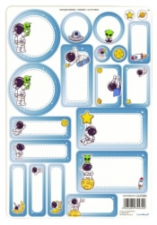Naklejki imienne - Kosmos 44szt