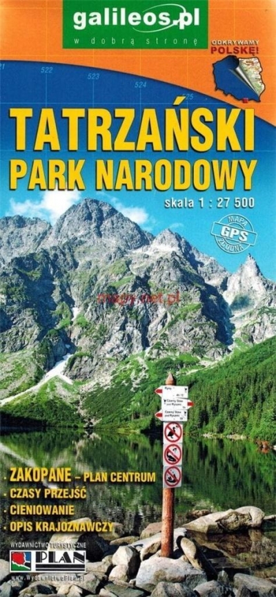 Mapa - Tatrzański Park Narodowy 1:27 500