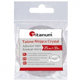 Taśma biurowa Titanum Crystal 25mm x 33m (445250)