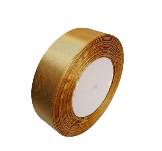 <img src='https://webimage.pl/pics/309/8/d5907611708309.jpg' style='height:440px' /> Wstążka satynowa 186 złoty ciemny 25mm/32m