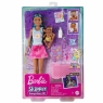 Barbie Opiekunka Zestaw Usypianie maluszka + Lalka i bobas (HJY34)Wiek: 3+