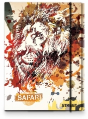 Teczka kartonowa na gumkę Mst Toys safari na gumkę A4 kolor: różnokolorowy (65888)