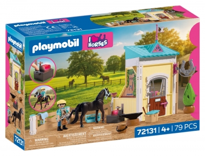 <img src='https://webimage.pl/pics/310/1/d4008789721310.jpg' style='height:440px' /> Playmobil Mała stajnia z kowalem 72131