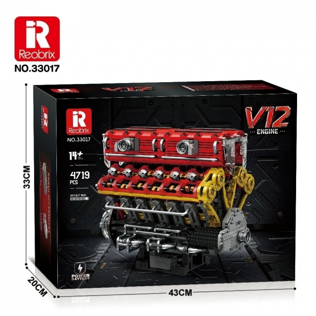 <img src='https://webimage.pl/pics/310/2/d6974077152310.jpg' style='height:440px' /> Klocki V12 Engine 4719el