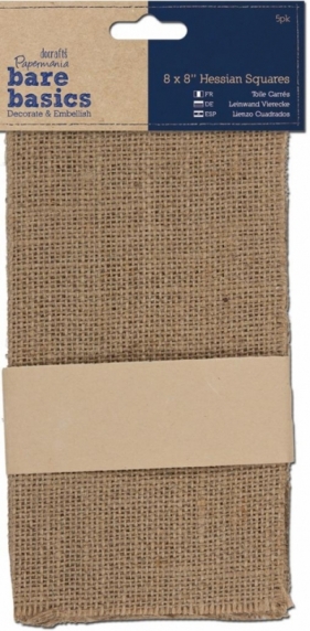 Arkusze juty 20,3X20,3 PAPERMANIA BASICS (5 szt) - PMA-174451