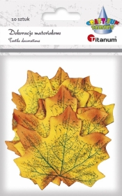 Ozdoba materiałowa Titanum Craft-fun Liście klonu żółto-pomarańczowy 10 szt