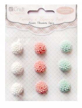 KWIATY Z ZYWICY SAMOPRZYLEPNE 16 MM 9 SZT MINT MANGO BPZ-DP - CEOZ-010