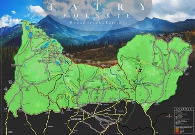 Mapa Zdrapka - Tatry polskie