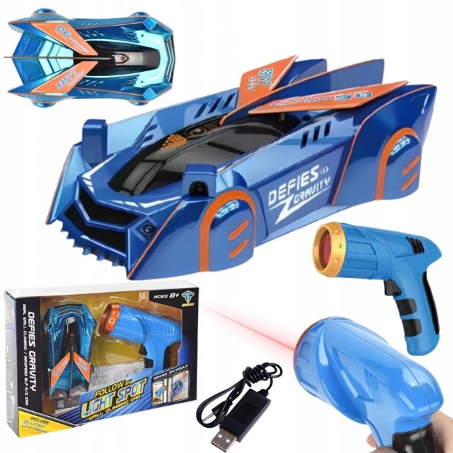 Samochód jeżdżący po ścianach RC niebieski