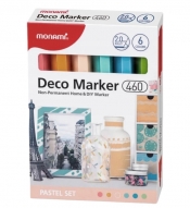 Markery akrylowe Deco Marker B 460 6 kol. Pastel MonAmi (2080001503)