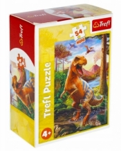 Puzzle 54 mini Niesamowite dinozaury 4 TREFL (Uszkodzone opakowanie)