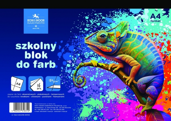 Blok szkolny A4/16K 180g Kameleon