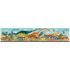 Puzzle panoramiczne w walizce 100: Dinozaury (J05831)