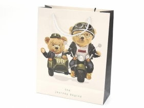 Torebka prezentowa Pluszaki 32x26x10cm MIX