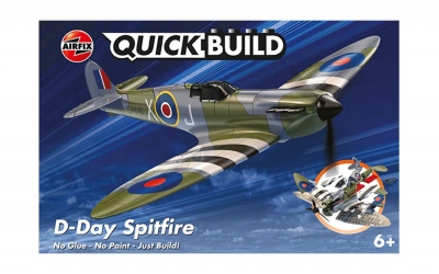 <img src='https://webimage.pl/pics/311/4/d5055286664311.jpg' style='height:440px' /> Klocki konstrukcyjne Airfix QUICKBUILD Myśliwiec D-Day Spitfire