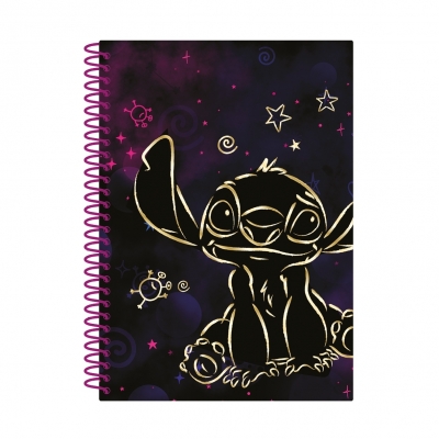 Kołobrulion B5 Disney Gold Stitch plastikowa spirala 100 kartek