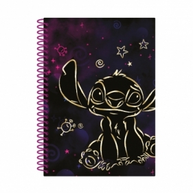 Kołobrulion B5 Disney Gold Stitch plastikowa spirala 100 kartek
