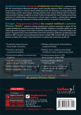 Programowanie aplikacji dla urządzeń mobilnych z systemem Windows Mobile - Matulewski Jacek, Turowski Bartosz