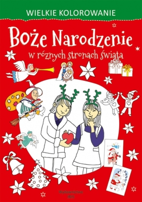 Wielkie kolorowanie Boże Narodzenie w różnych stronach świata