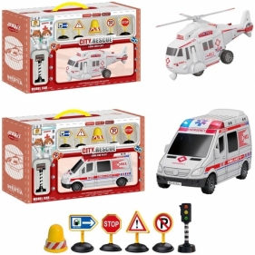 Auto ambulans/helikopter ze znakami MIX