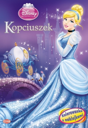 Disney Księżniczka Kopciuszek Kolorowanka z naklejkami