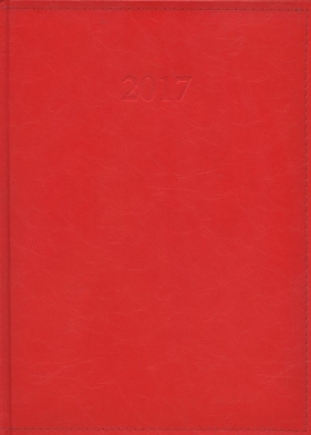 Kalendarz 2017 KKA-4TL książkowy Lux czerwony