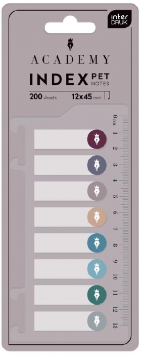 Zakładki indeksujące Pet z linijką Dots Academy