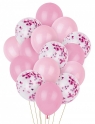 Zestaw balonów różowe mix 15szt PARTY GO