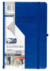 Kalendarz 2025 A5 dzienny Jazz niebieski