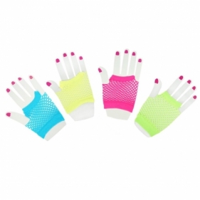 Rękawiczki siateczkowe neon 2szt MIX