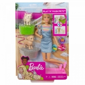 Lalka Barbie Kąpiel zwierzątek (FXH11/FXH10)