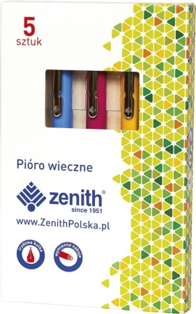 Pióro wieczne Zenith Omega Chrome Pastel 5 sztuk mix kolorów